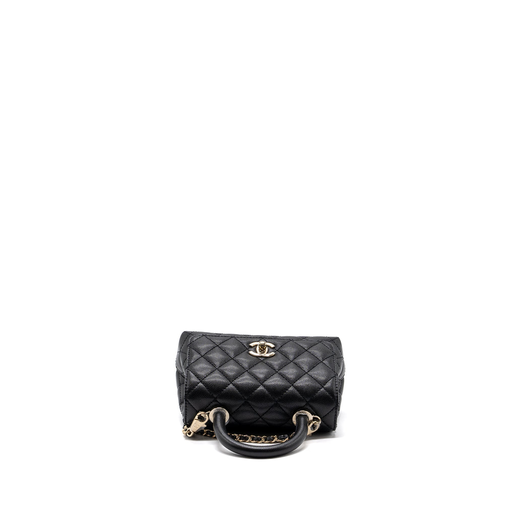 Chanel Coco handle Mini Caviar Black L (Microchip)