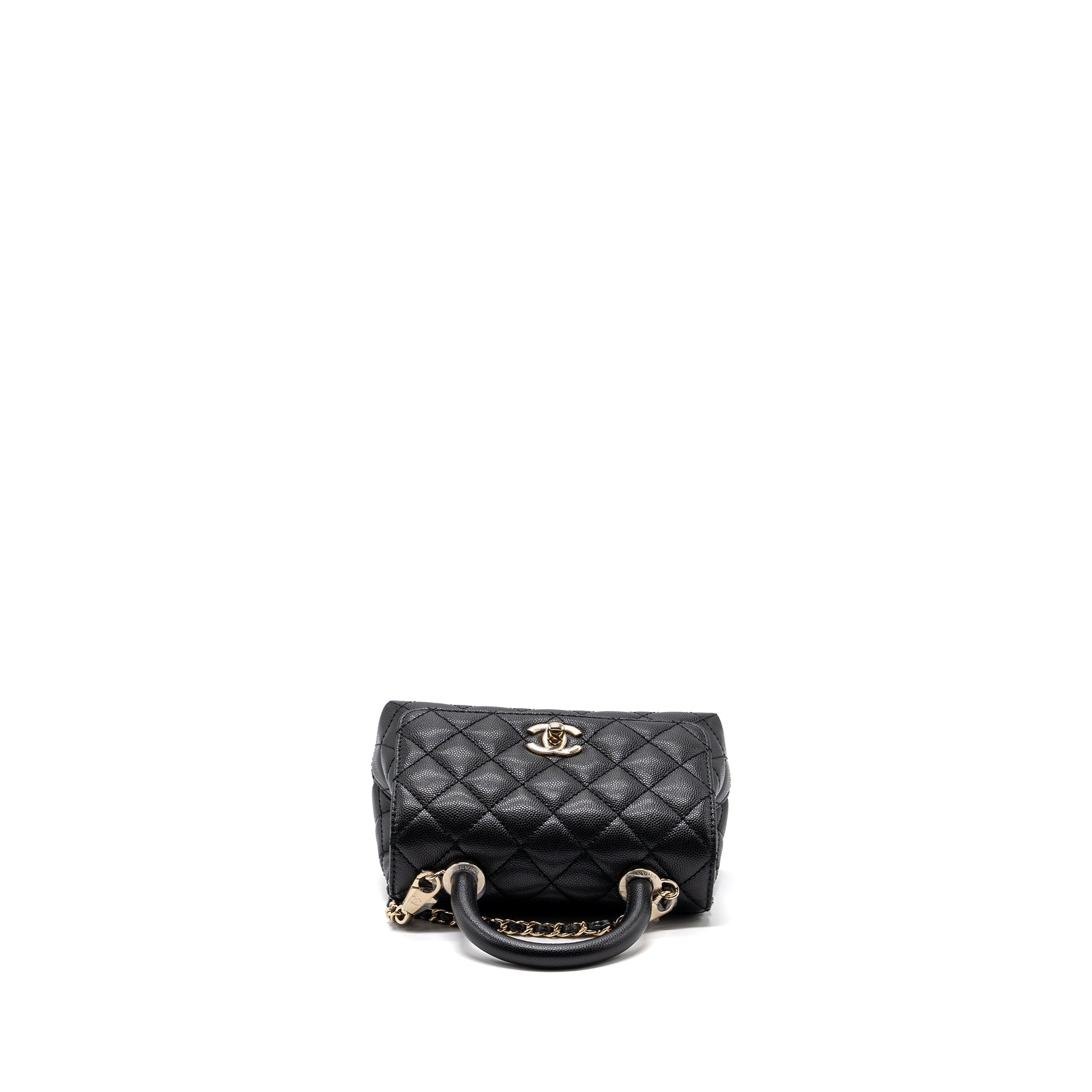 Chanel Coco handle Mini Caviar Black L (Microchip)
