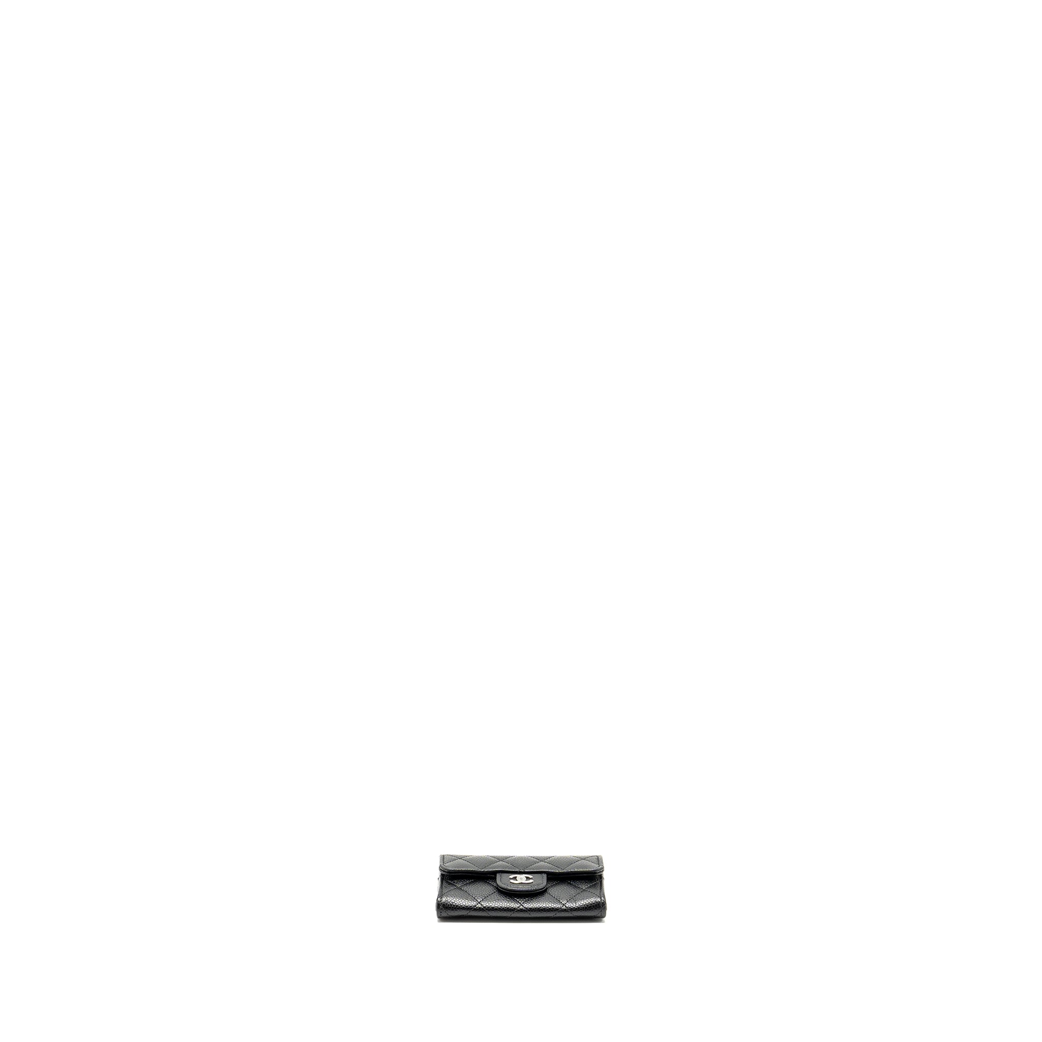 CHANEL CLASSIC flap card holder caviar black  (Microchip)