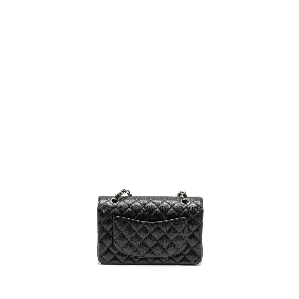 Chanel Small Classic Double Flap Bag Caviar Black  (Microchip)
