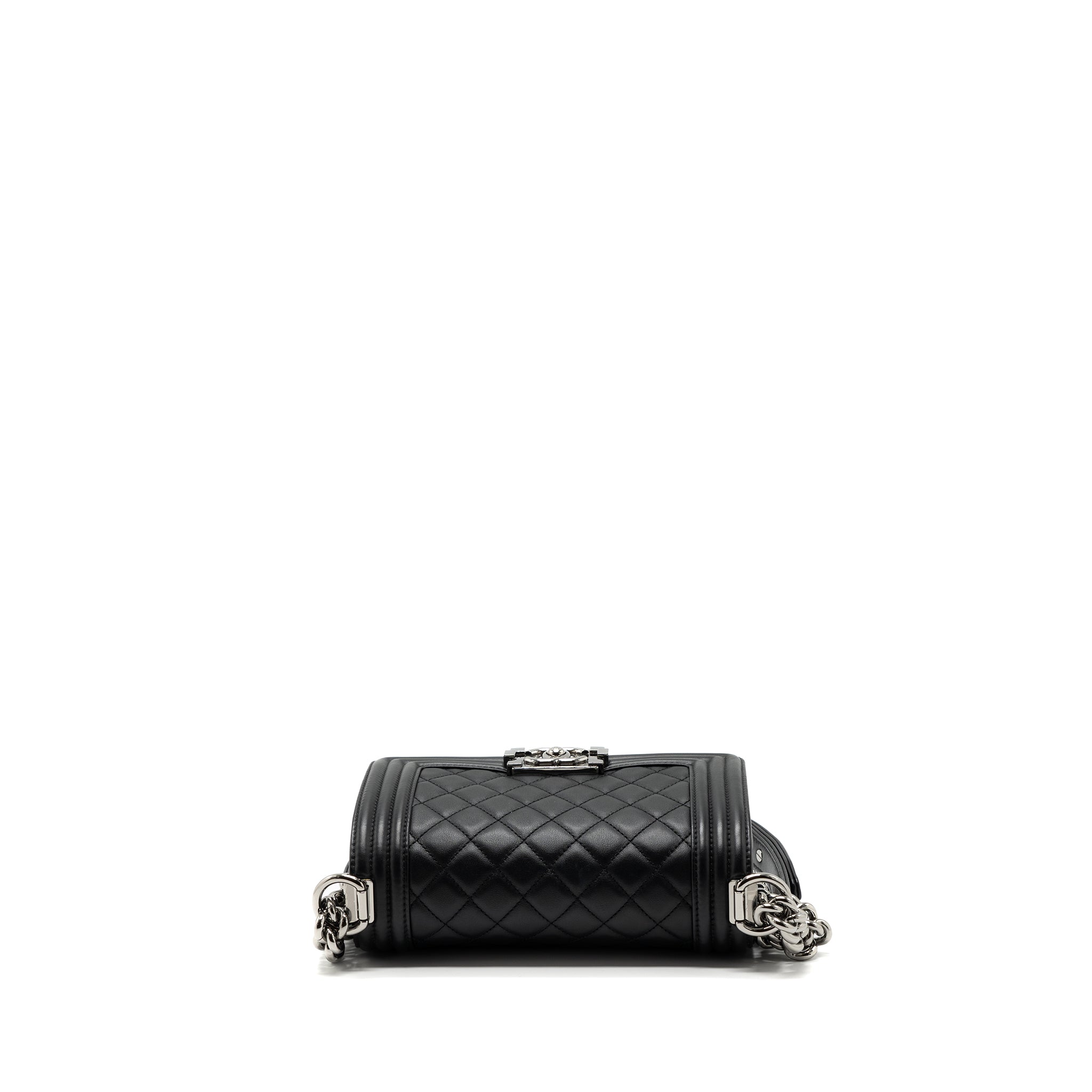 Chanel Small Boy Bag Calfskin Black  (microchip)