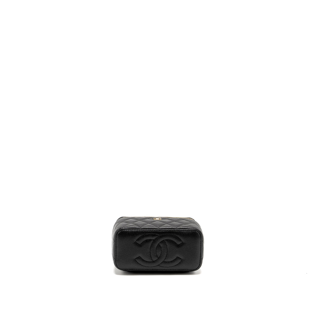 Chanel Long Vanity with Chain Caviar Black L (microchip)