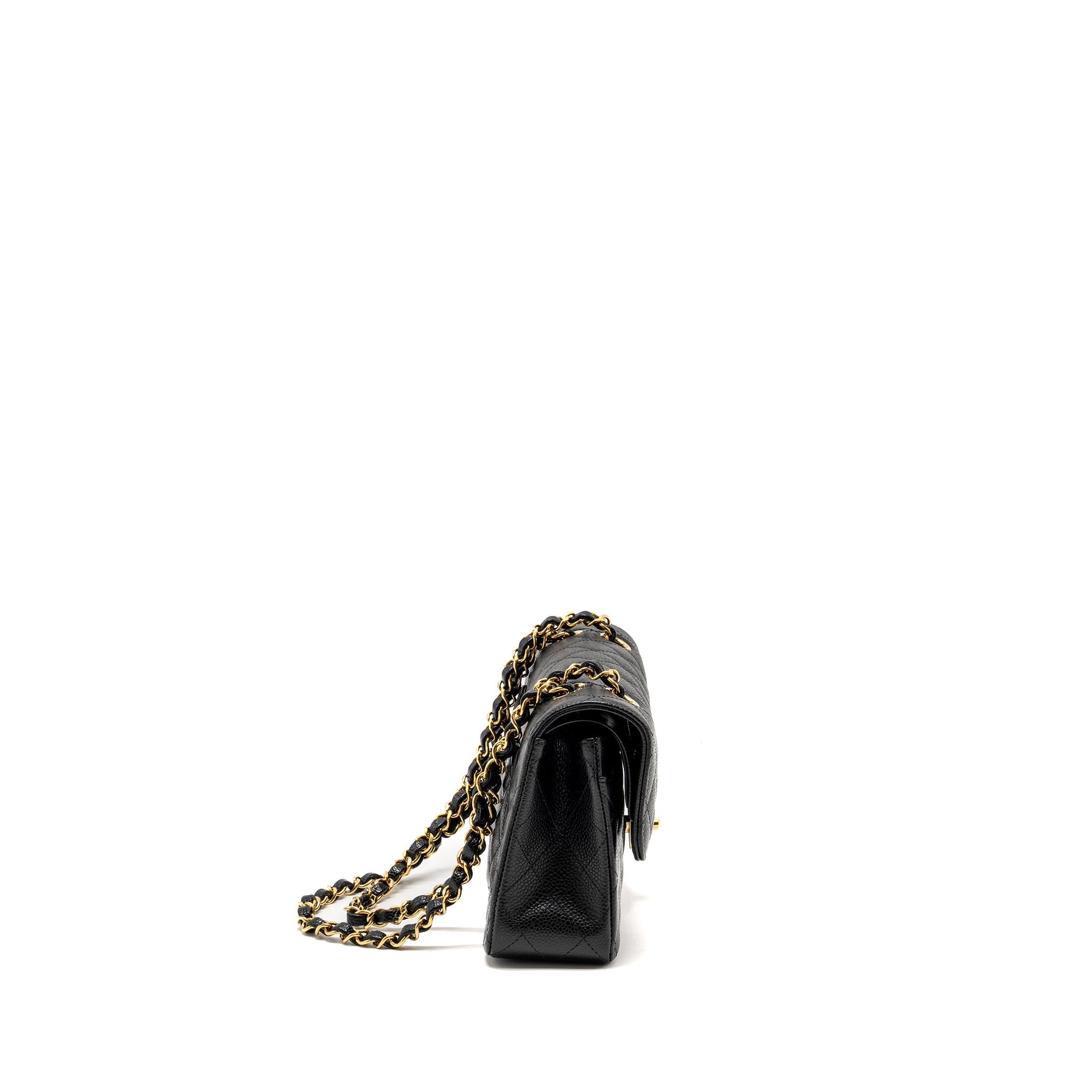 Chanel Small Classic Double Flap Bag Caviar Black (microchip)