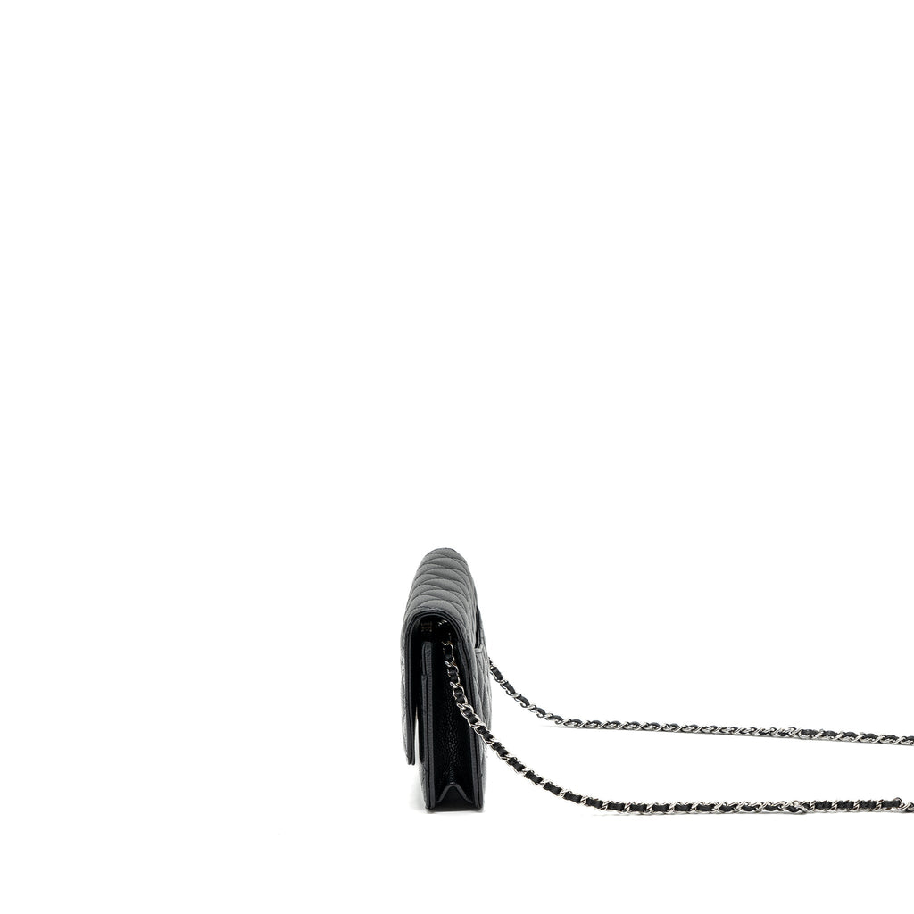Chanel Classic Wallet On Chain Caviar Black  (microchip)