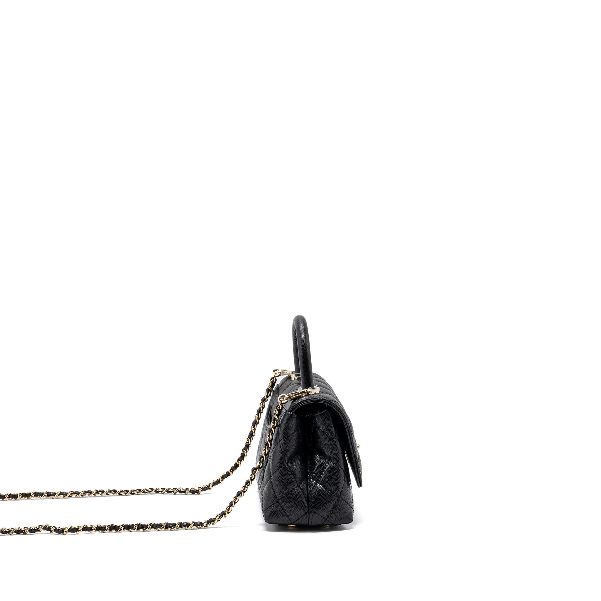 Chanel Coco handle Mini Caviar Black L (Microchip)