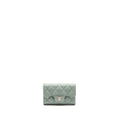 Chanel Classic Flap Card Holder Caviar Light Green L(Microchip)
