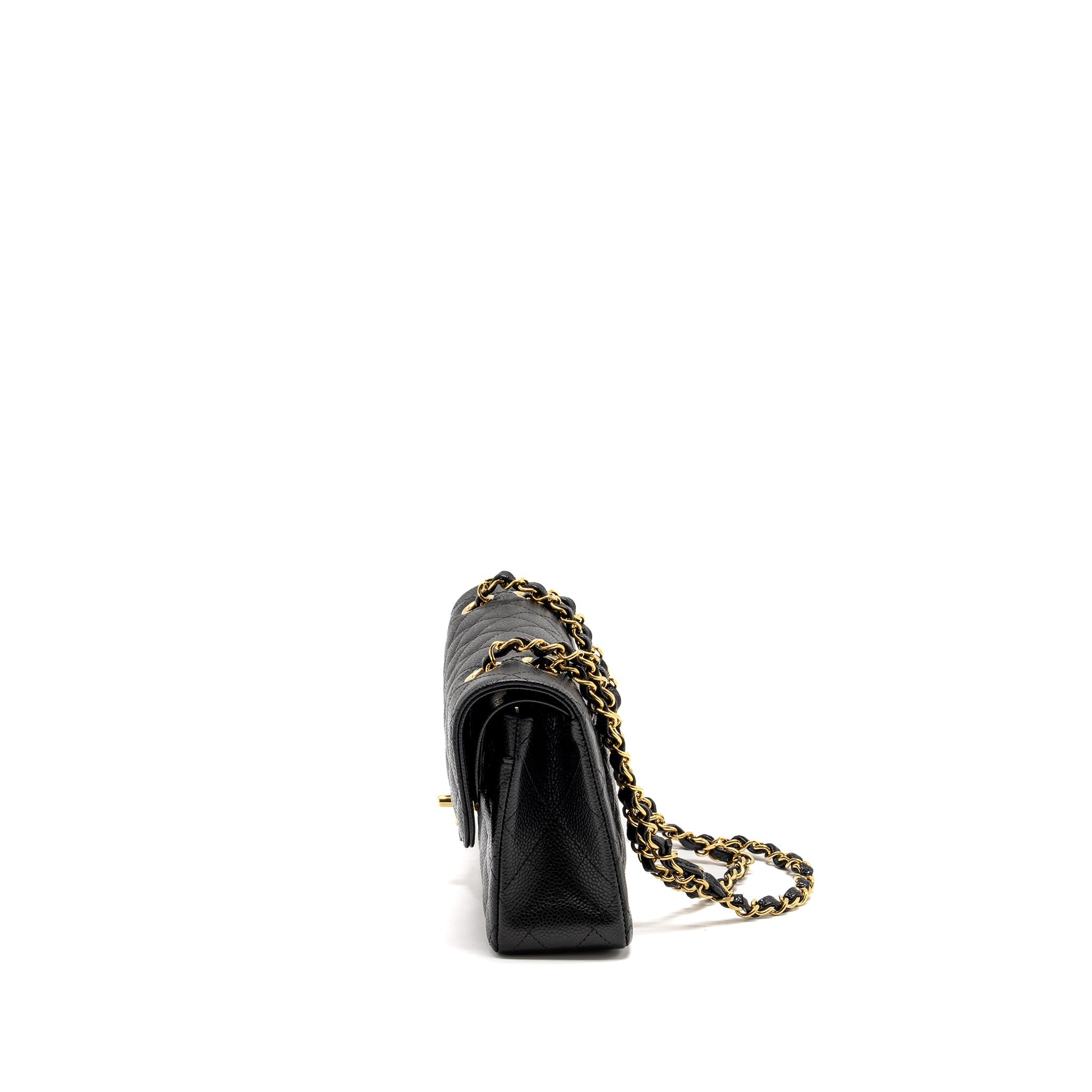 Chanel Small Classic Double Flap Bag Caviar Black (microchip)