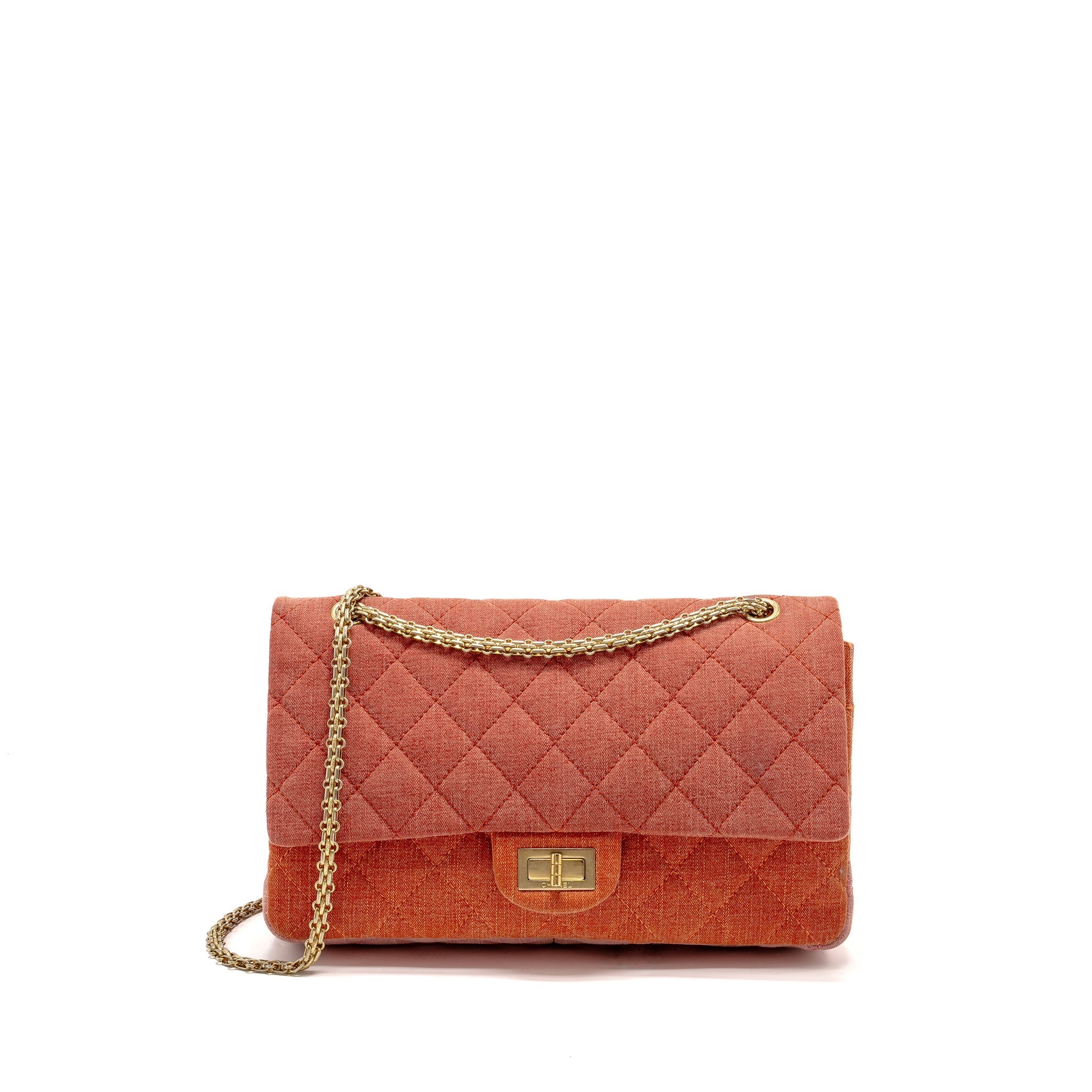 Chanel Maxi 2.55 Reissue Double Flap Bag Fabric Multicolour
