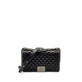 Chanel Medium Boy Bag Caviar Black  (Microchip)