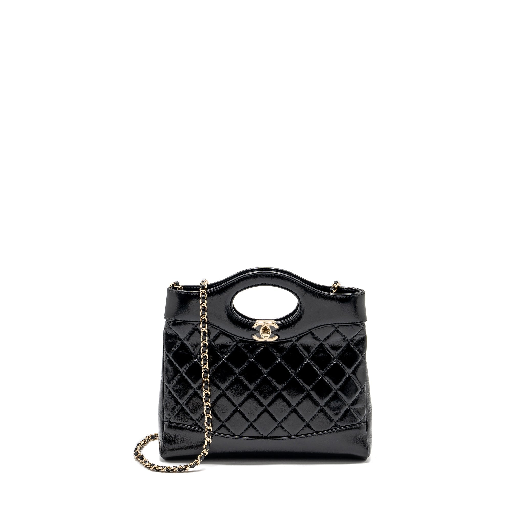 Chanel Mini 31 Bag shiny calfskin black L (microchip)