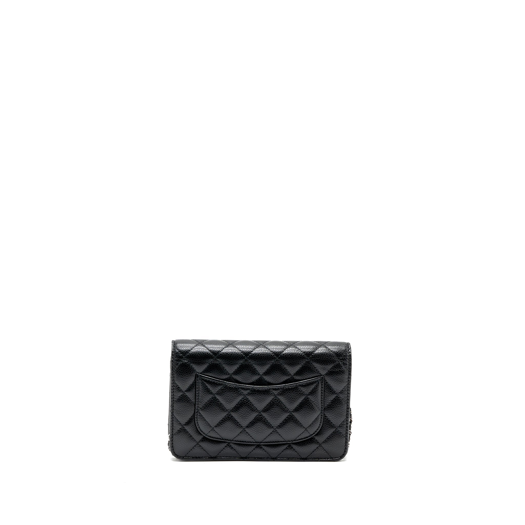 Chanel Classic Wallet On Chain Caviar Black  (microchip)