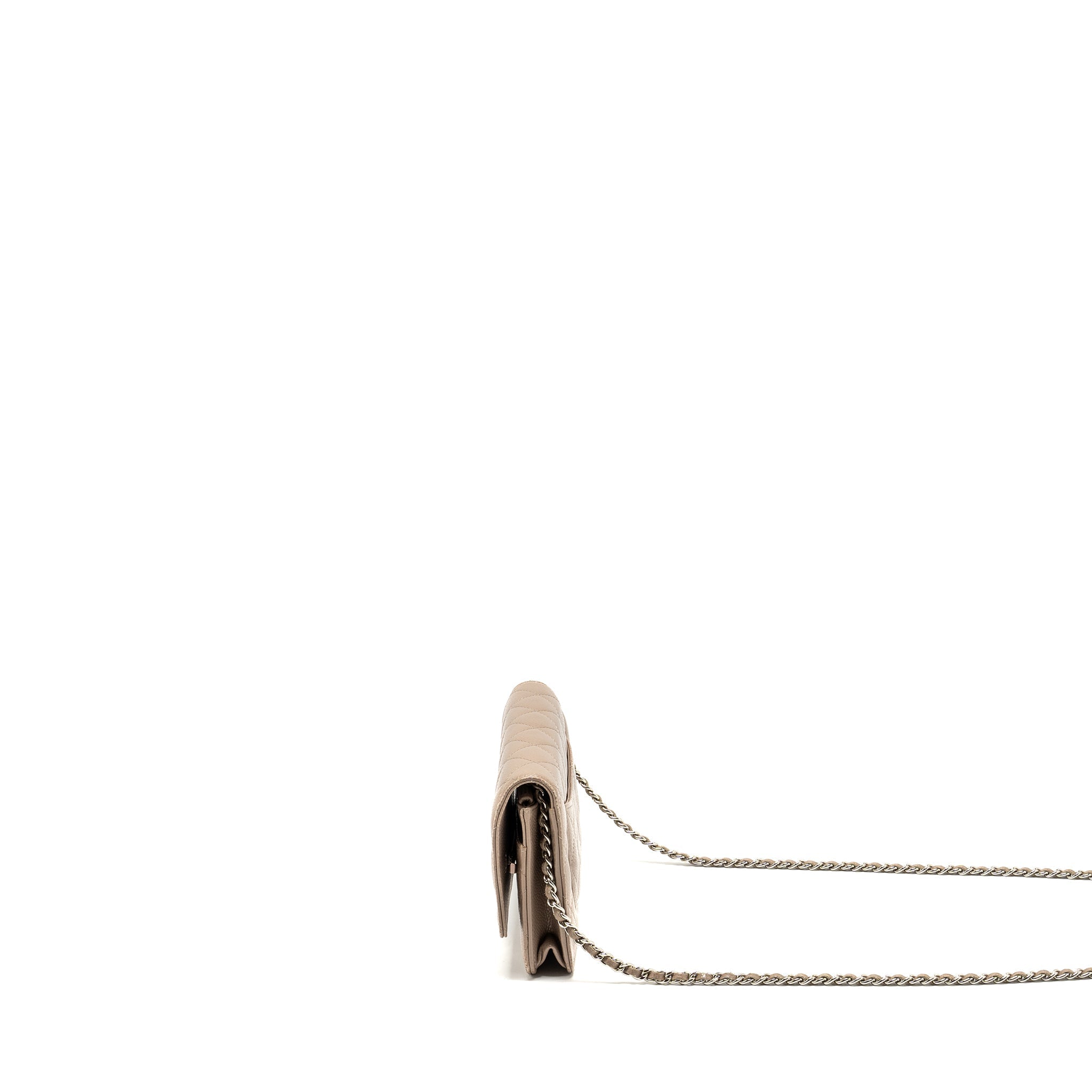 Chanel Classic Wallet on Chain caviar dark beige