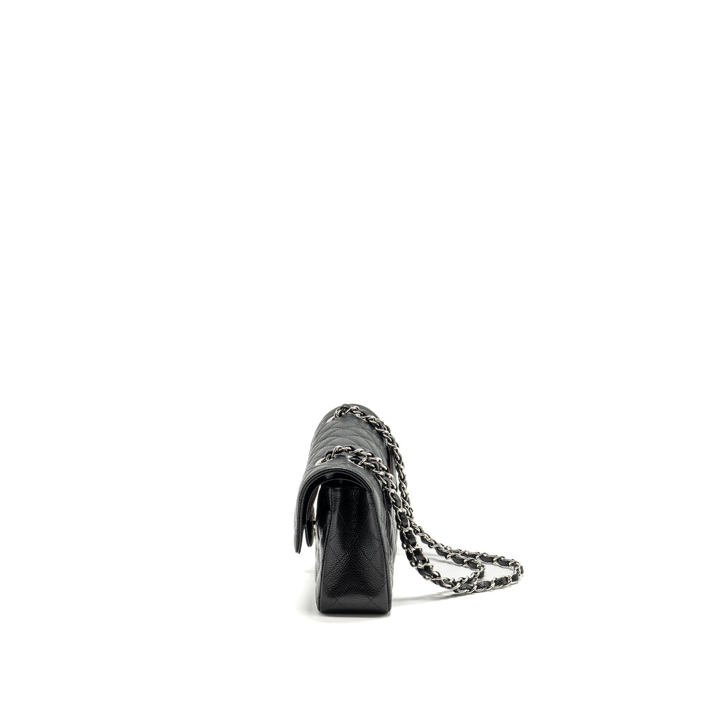 Chanel Small Classic Double Flap Bag Caviar Black  (Microchip)