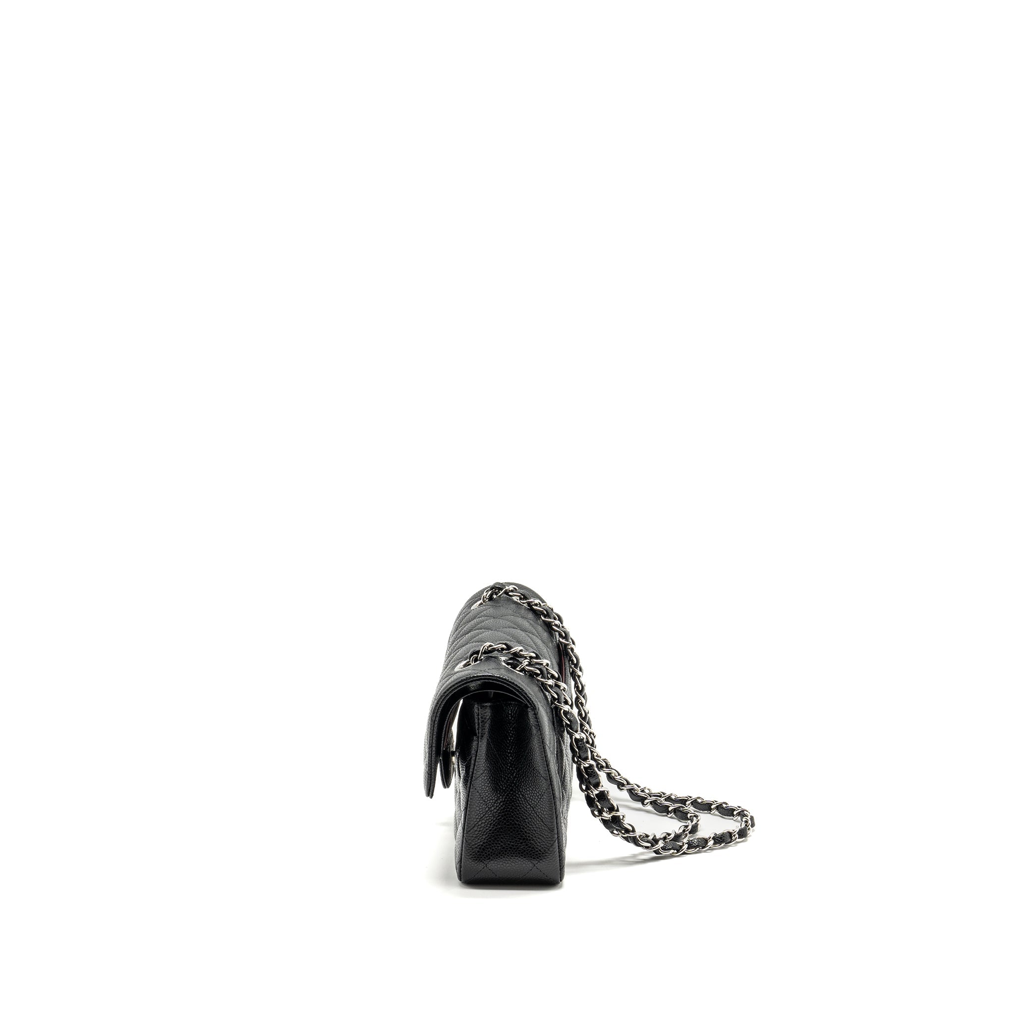 Chanel Small Classic Double Flap Bag Caviar Black  (Microchip)