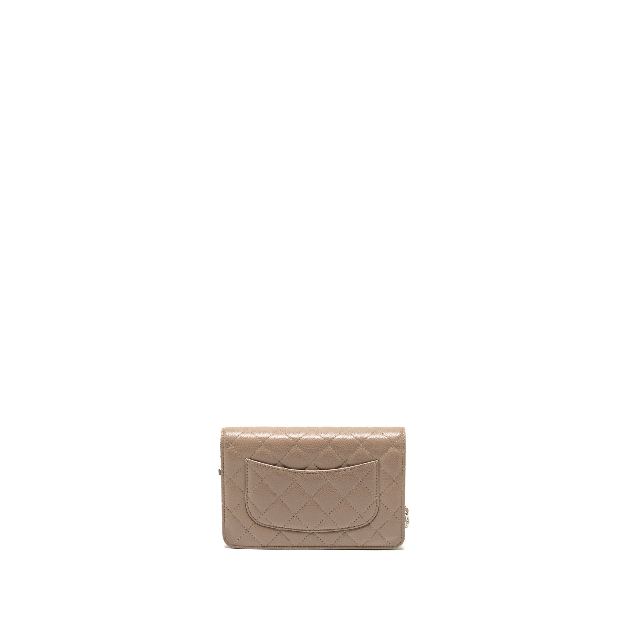 Chanel Classic Wallet on Chain caviar dark beige