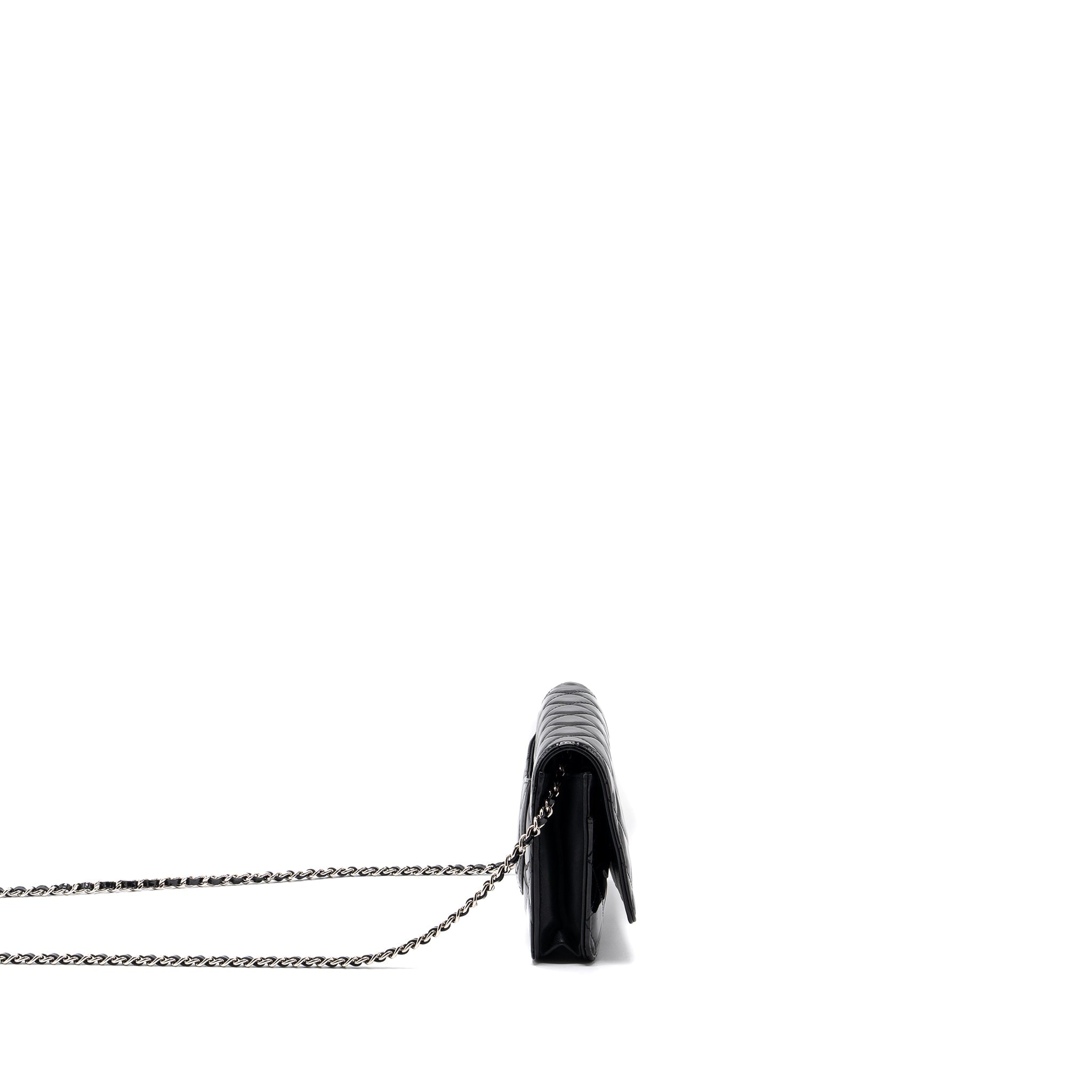 Chanel Classic Wallet On Chain Patent Black