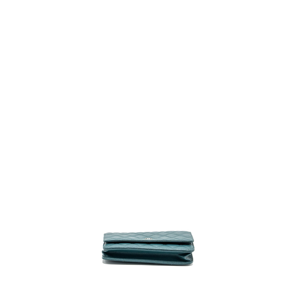 Chanel Classic Wallet on Chain Caviar Dark Green