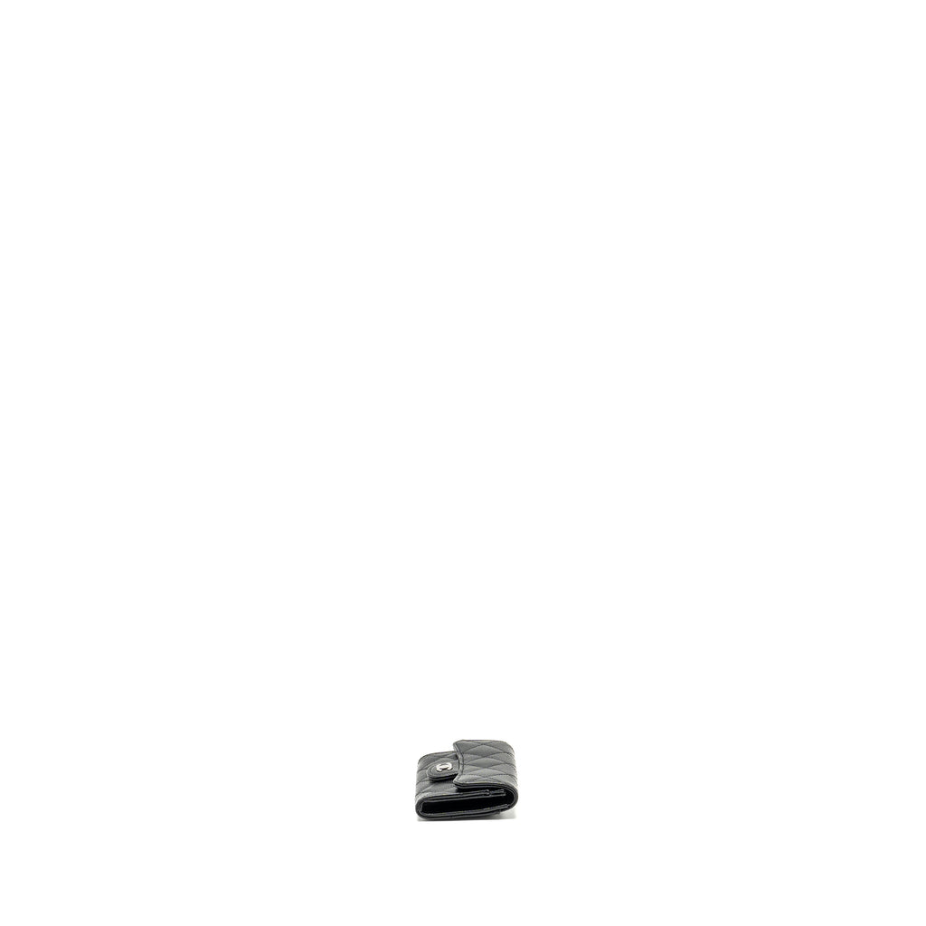 CHANEL CLASSIC flap card holder caviar black  (Microchip)