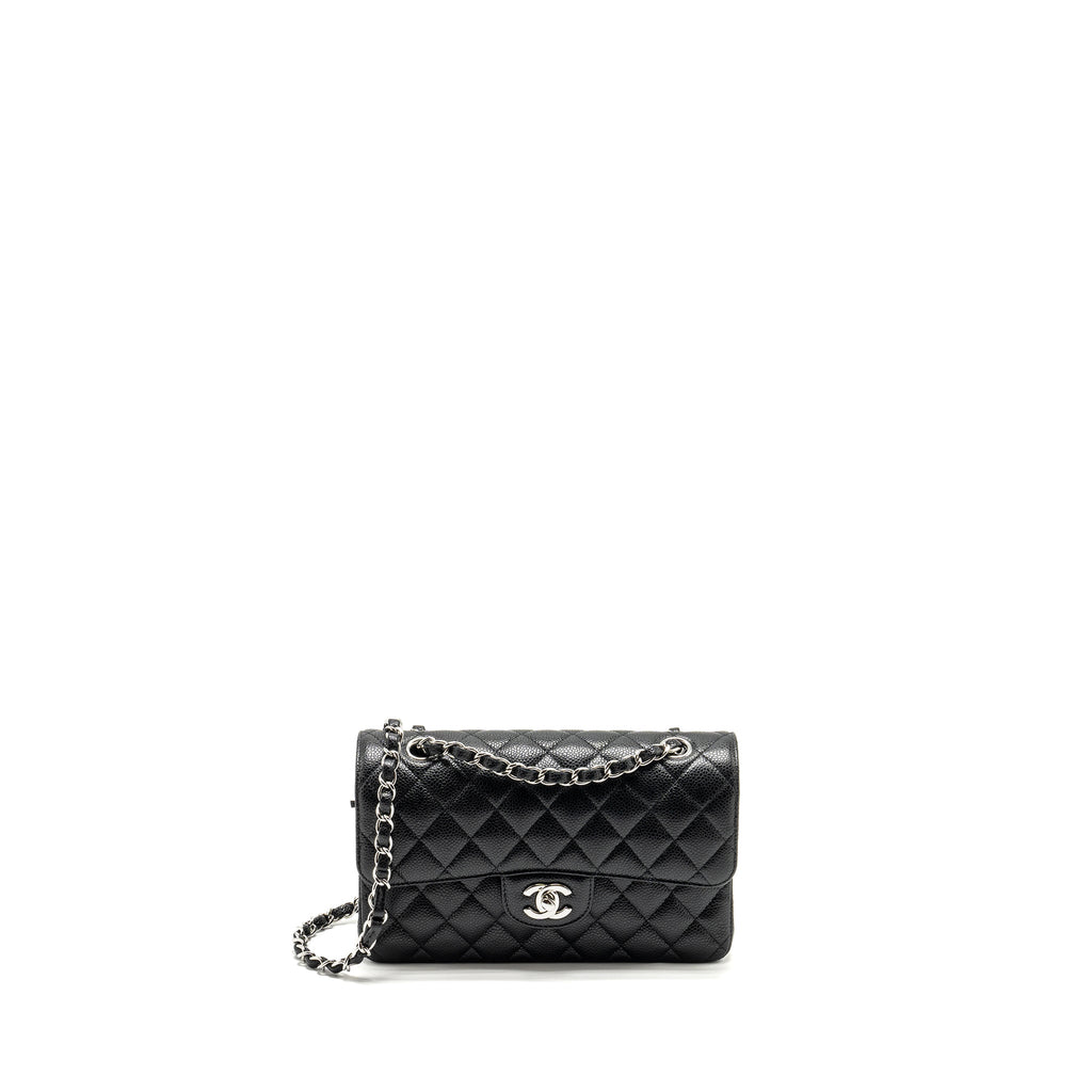 Chanel Small Classic Double Flap Bag Caviar Black  (Microchip)