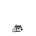 Chanel Mini Quilted Vanity With Giant Chain Lambskin Metallic Grey