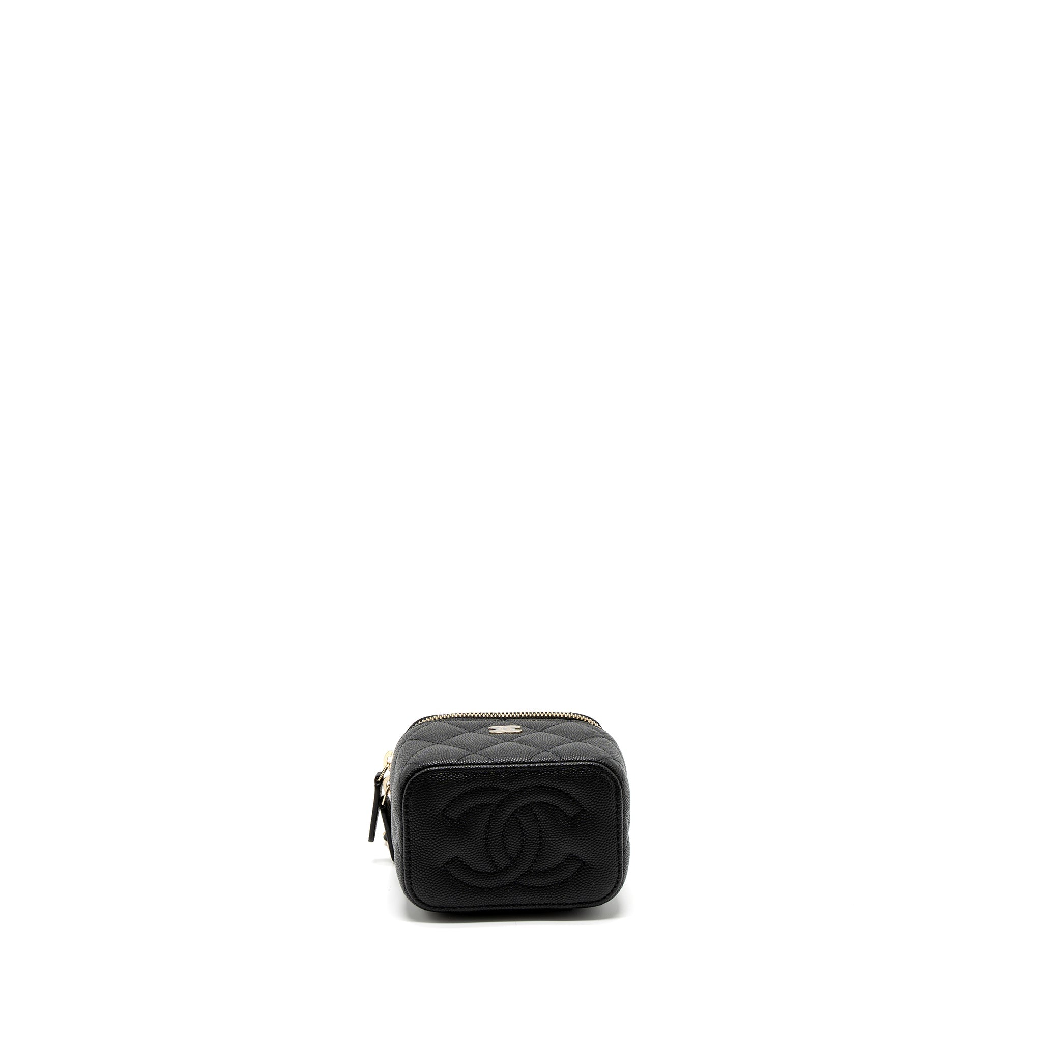 Chanel Mini Vanity With Chain Caviar Black L (Microchip)