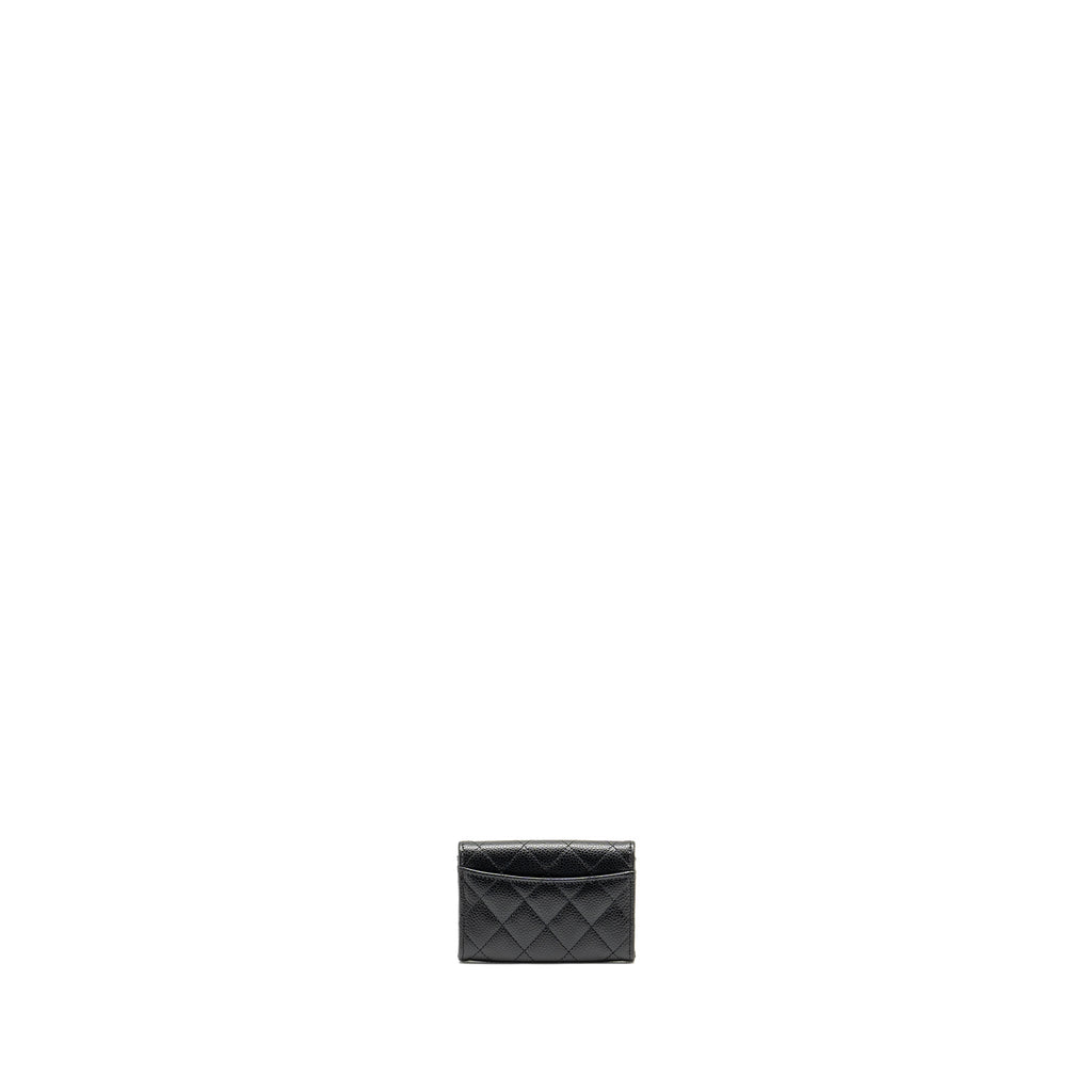 CHANEL CLASSIC flap card holder caviar black  (Microchip)