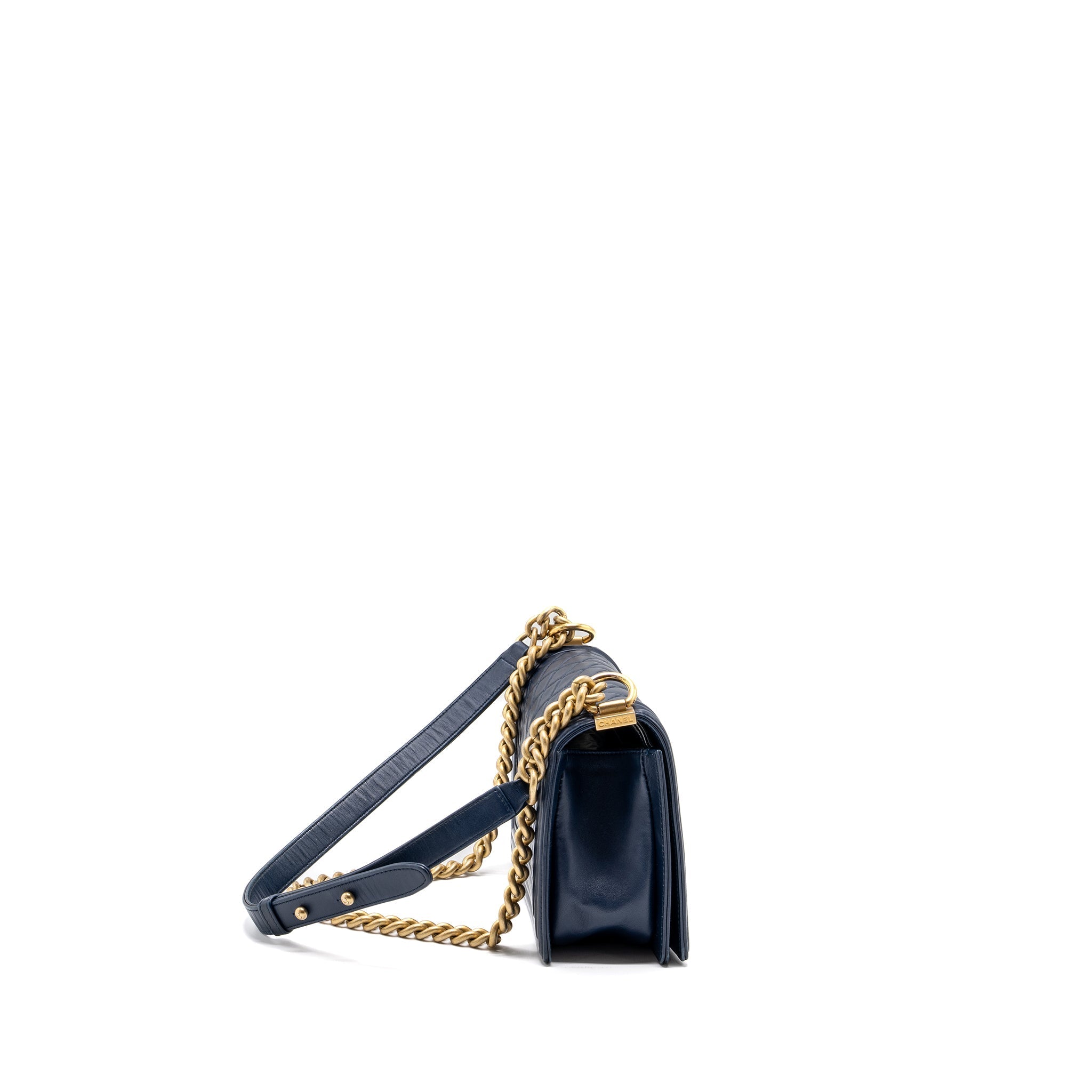 CHANEL MEDIUM BOY BAG lambskin BLUE