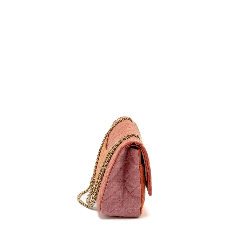 Chanel Maxi 2.55 Reissue Double Flap Bag Fabric Multicolour