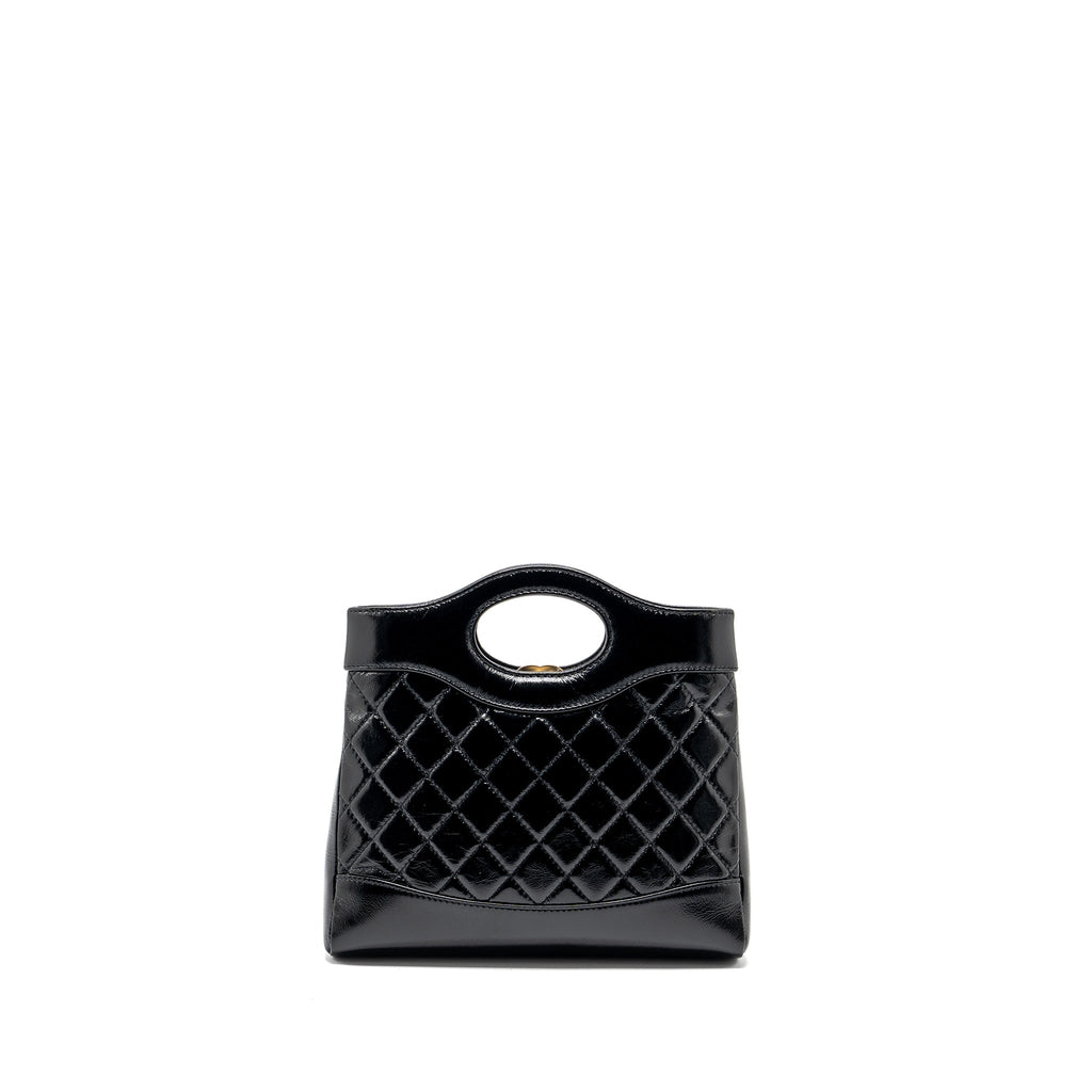 Chanel Mini 31 Bag shiny calfskin black L (microchip)