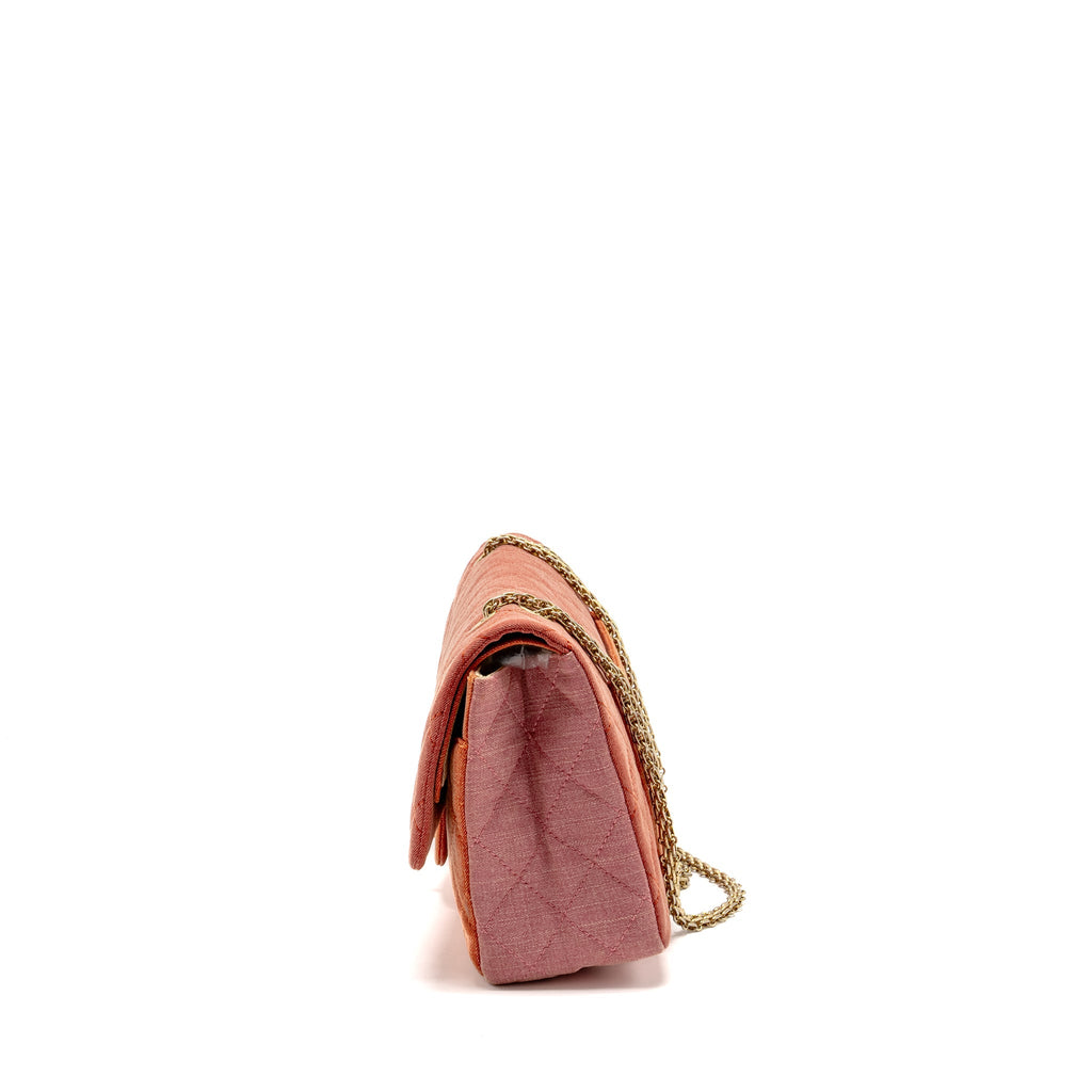 Chanel Maxi 2.55 Reissue Double Flap Bag Fabric Multicolour
