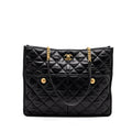 Chanel large tote bag Lambskin black brushed