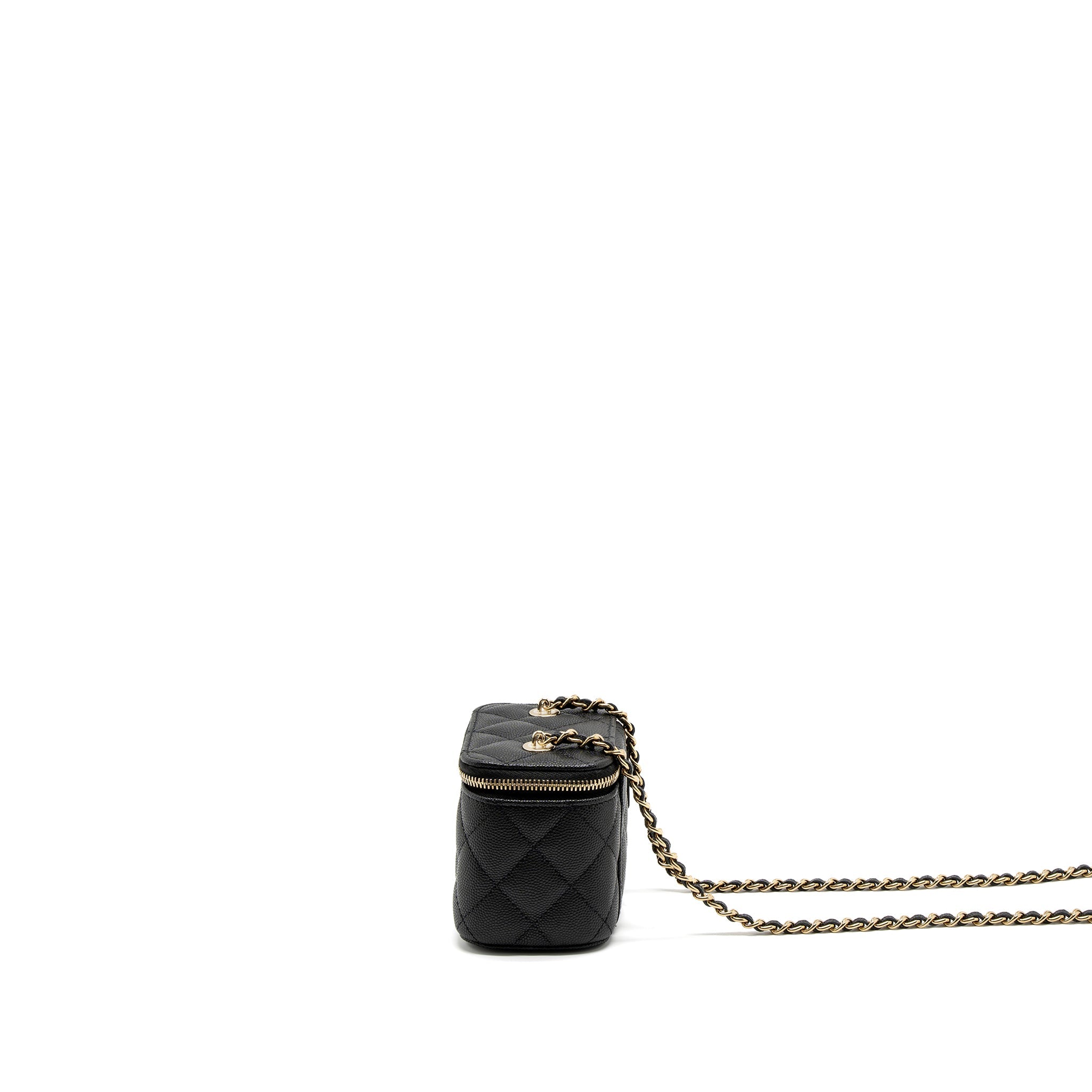 Chanel Mini Vanity With Chain Caviar Black L (Microchip)