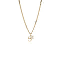 Chanel no5/cc logo necklace crystal Light Gold Tone