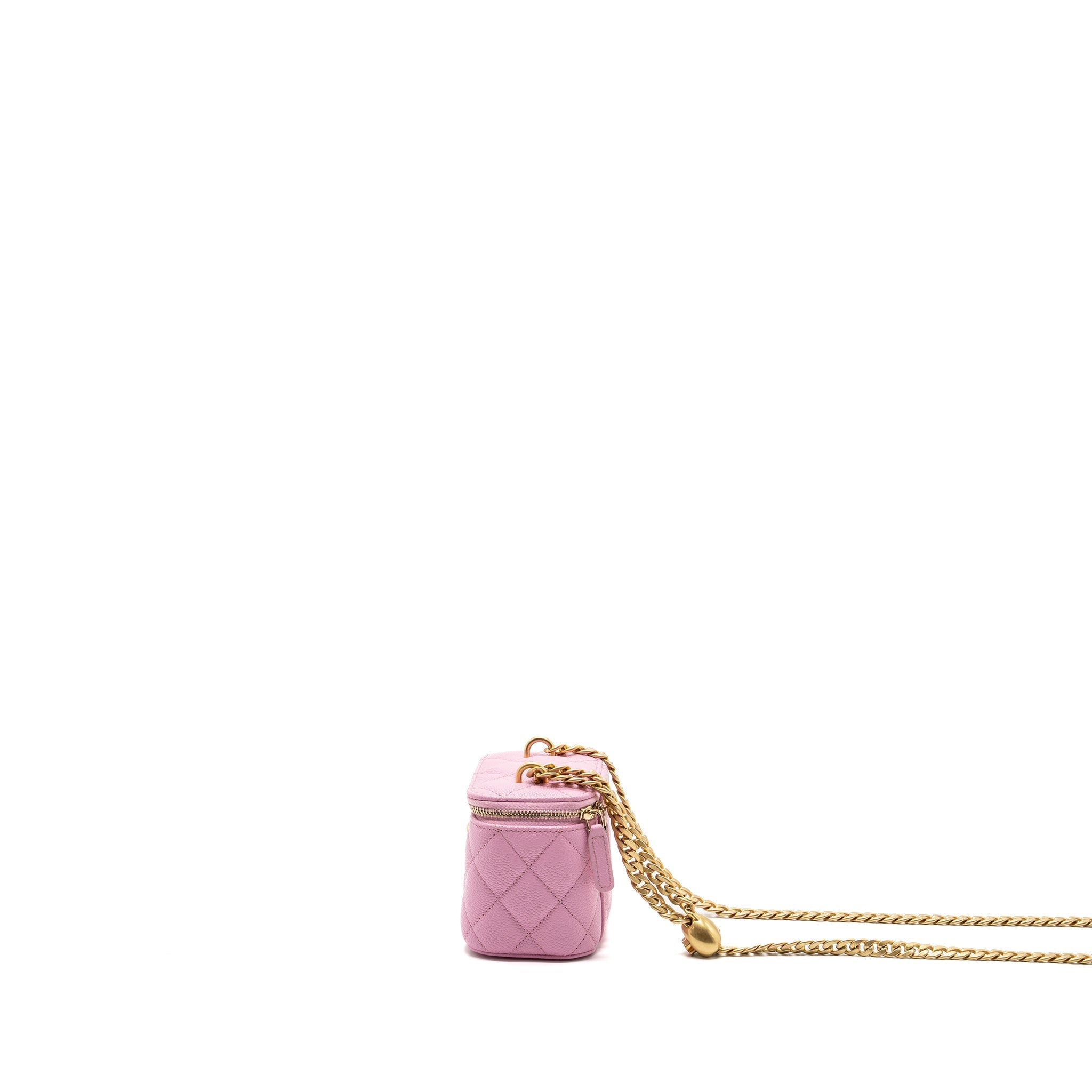 Chanel mini vanity with chain caviar light pink  (Microchip)