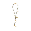chanel perfume bottle with charm black and gold tone