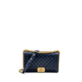 CHANEL MEDIUM BOY BAG lambskin BLUE