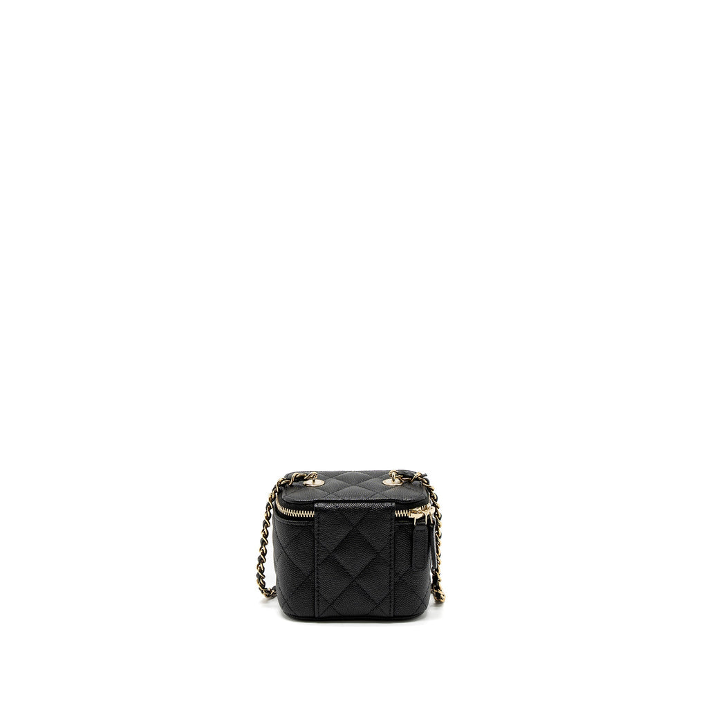 Chanel Mini Vanity With Chain Caviar Black L (Microchip)