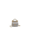 Chanel Mini Quilted Flap Card Holder with chain Lambskin Grey