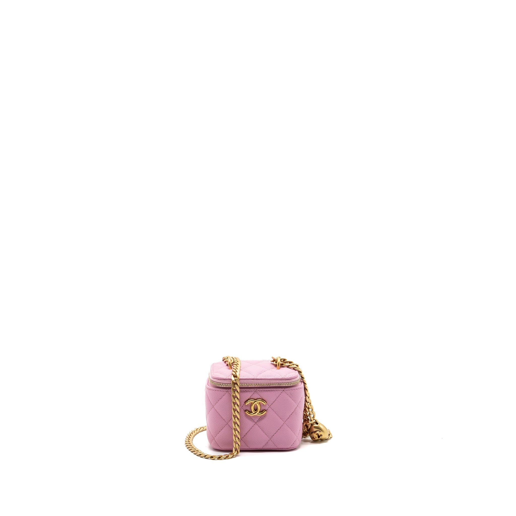 Chanel mini vanity with chain caviar light pink  (Microchip)