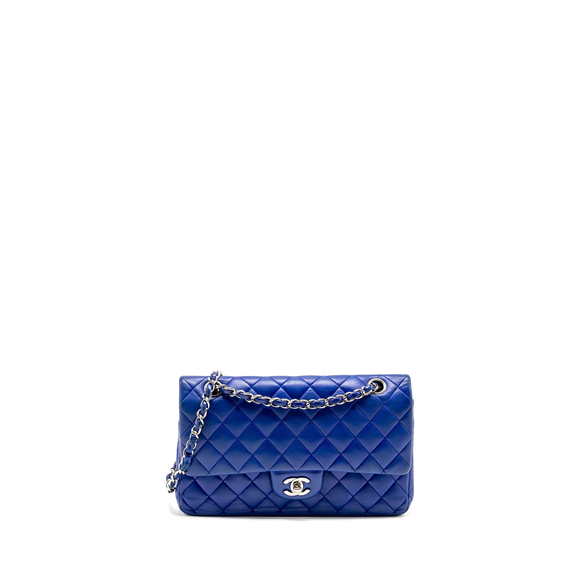 Chanel Medium Classic Double Flap Bag Lambskin Blue