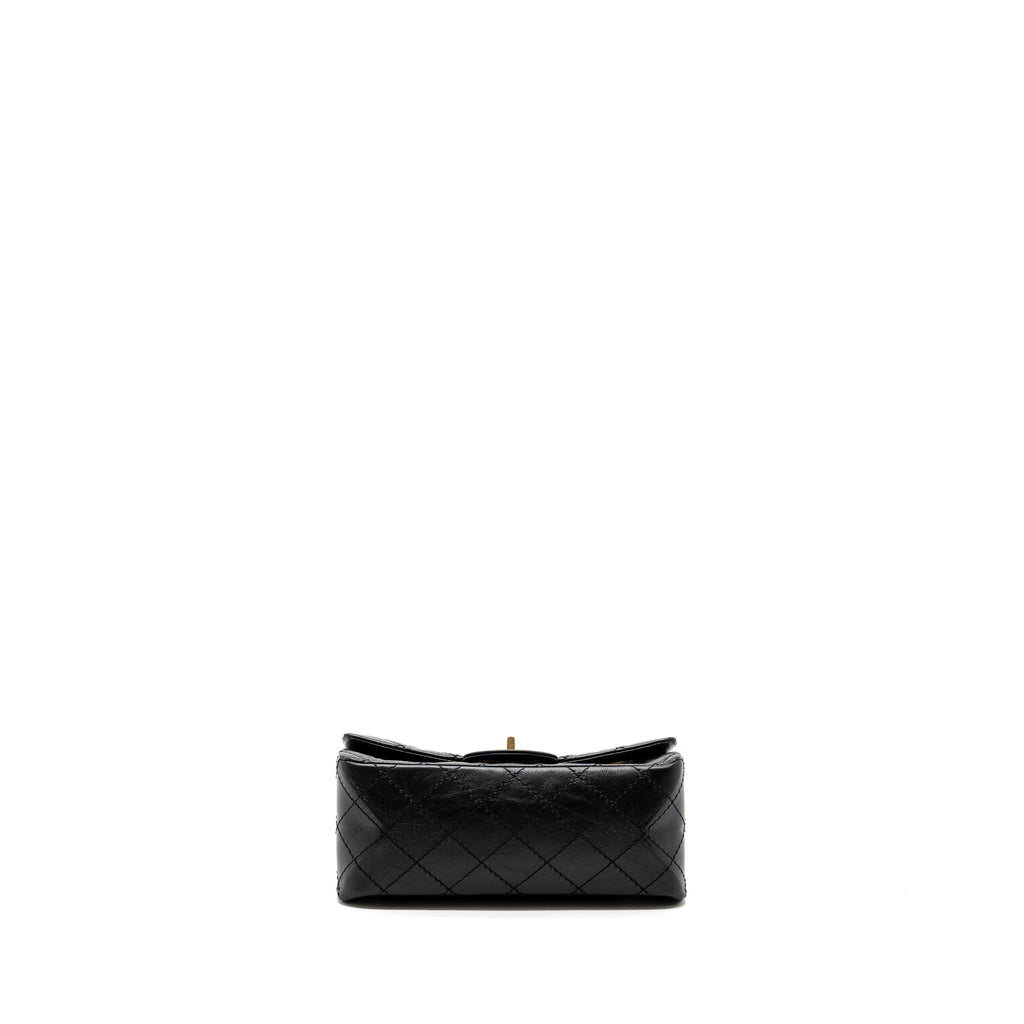 Chanel Mini 2.55 Reissue Flap Bag Aged Calfskin Black  (Microchip)