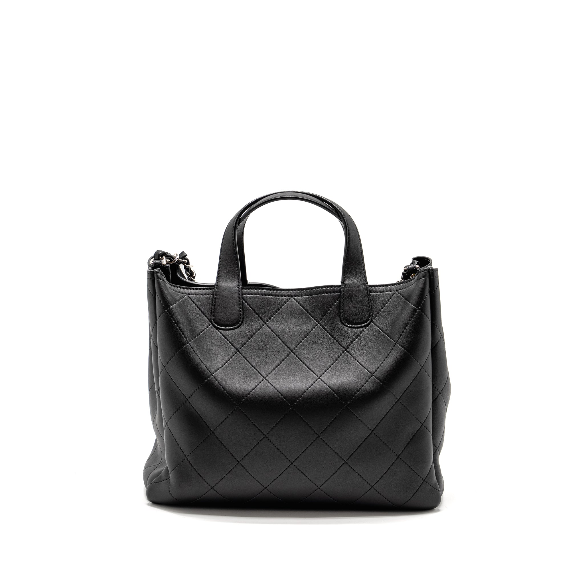 Chanel Hampton Tote Bag Lambskin Black