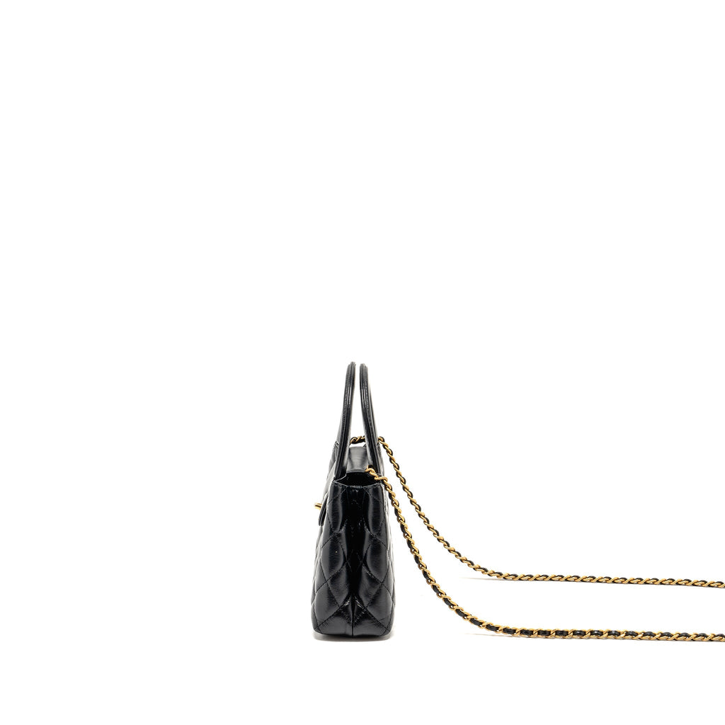 Chanel Mini Kelly Shopping Tote Bag Calfskin black  (microchip)