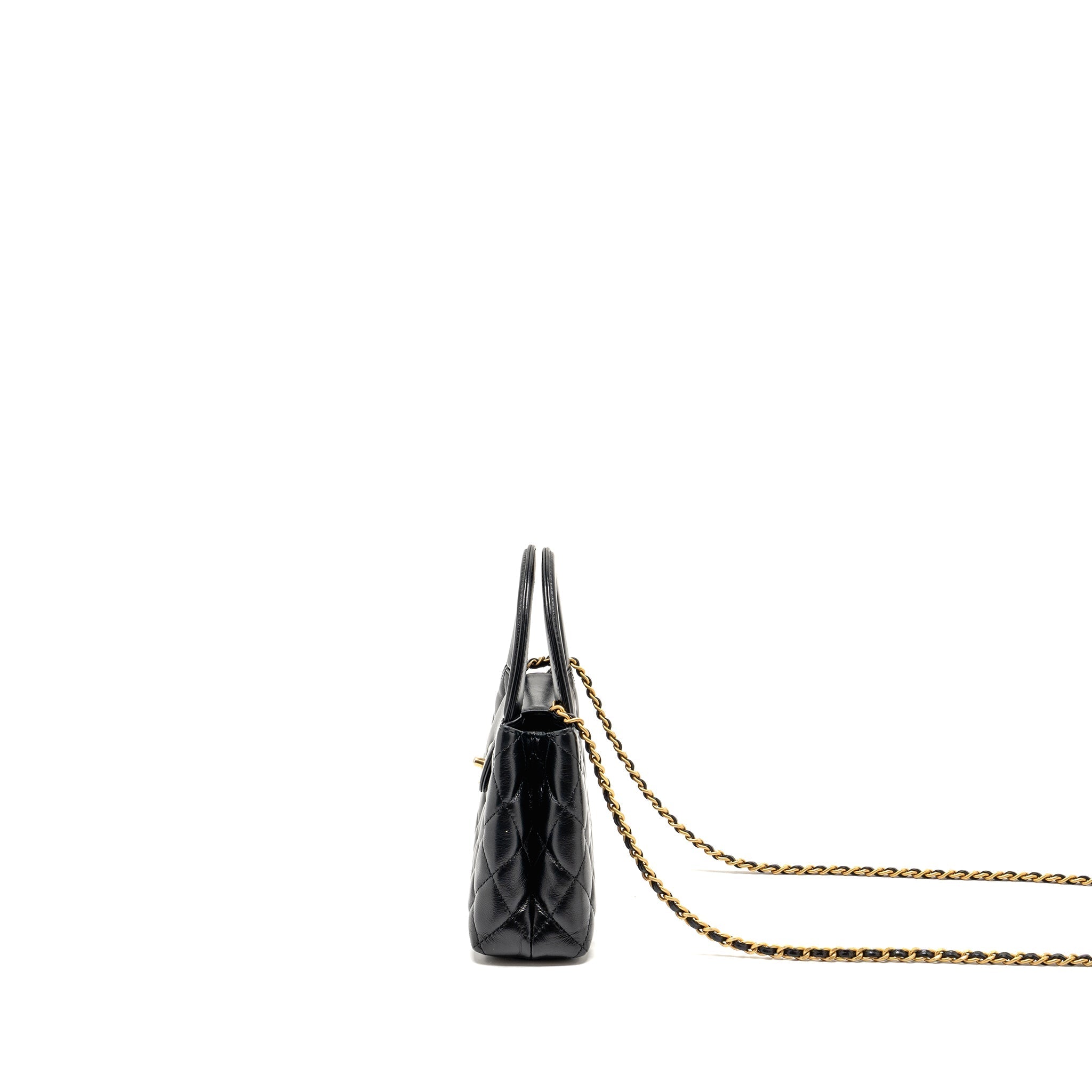 Chanel Mini Kelly Shopping Tote Bag Calfskin black  (microchip)