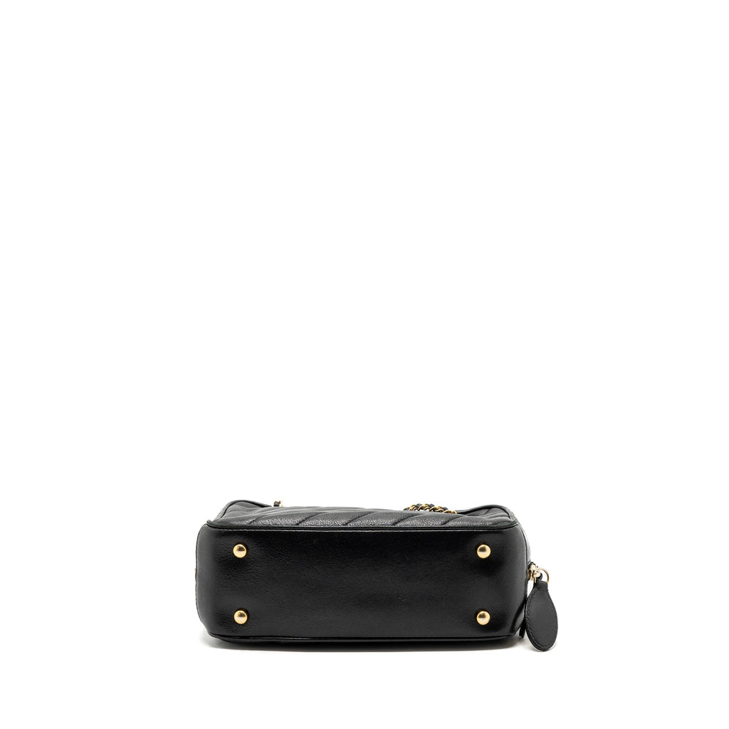 Chanel zipper camera chain bag lambskin black