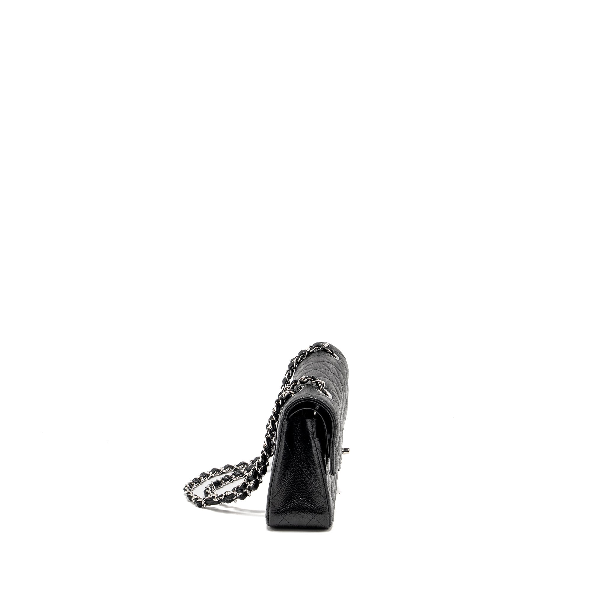 Chanel Small Classic Double Flap Bag Caviar Black  (Microchip)