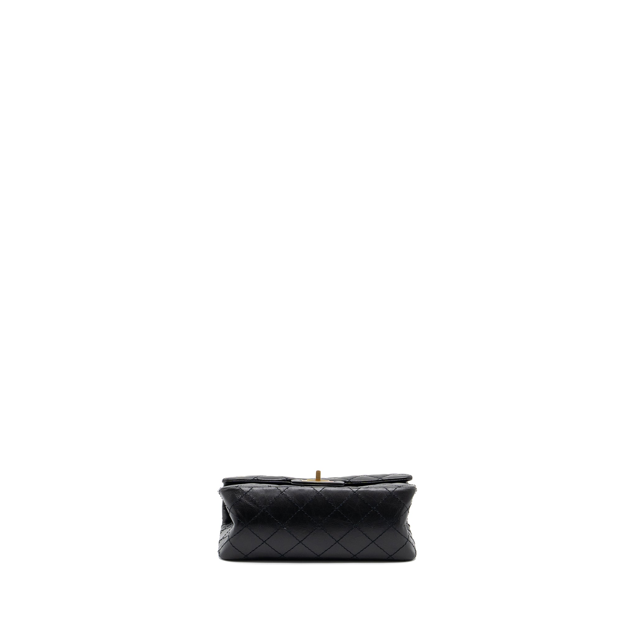 Chanel Mini 2.55 Reissue Flap Bag Aged Calfskin Black  (Microchip)