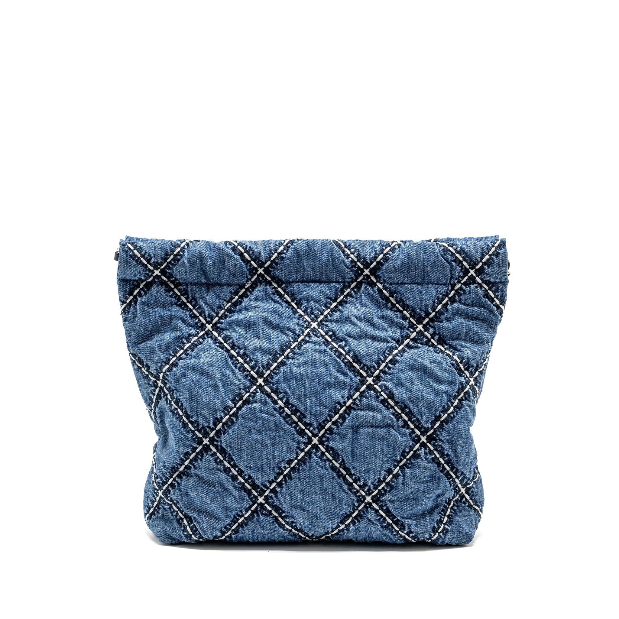 Chanel Small 22 Bag Denim Blue/White  (Microchip)