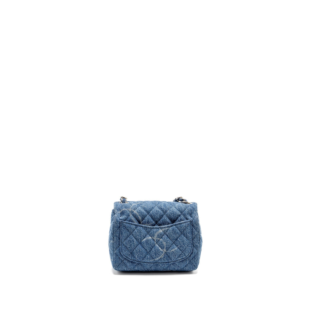 Chanel Mini Square flap bag denim blue