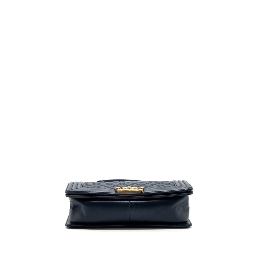 Chanel Medium Boy Bag Lambskin Dark Blue